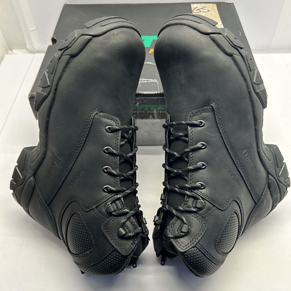 Men's 6" Metguard Zip EH Comp Toe Black  Lace/Zip Heavy Duty Work Boot  SZ 10W - Picture 4 of 9